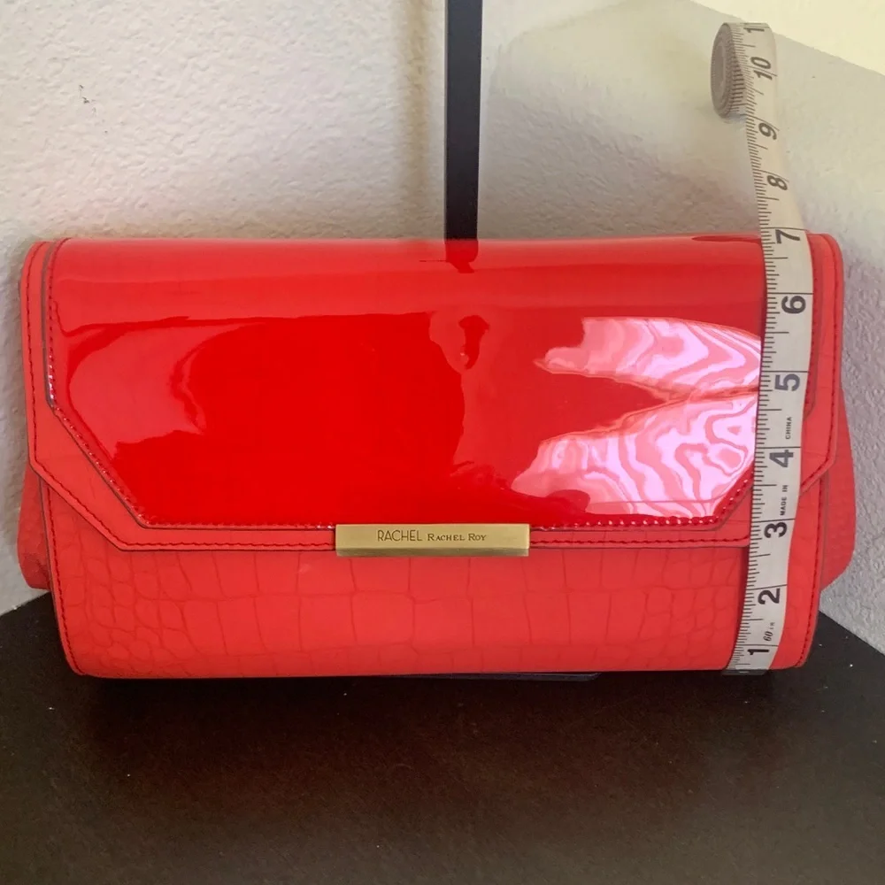 RACHEL Rachel Roy Glossy Red Clutch